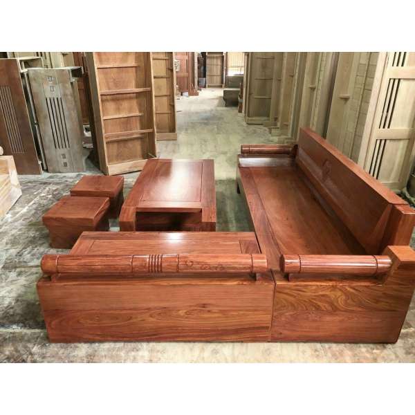 Sinh động và tinh tế: Bộ sofa gỗ hương với chút phong cách SF116